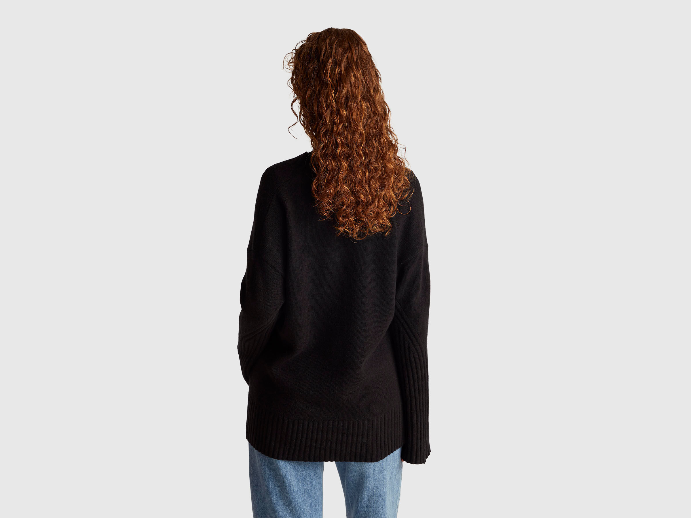 V NECK SWEATER L/S Mujer image number 2